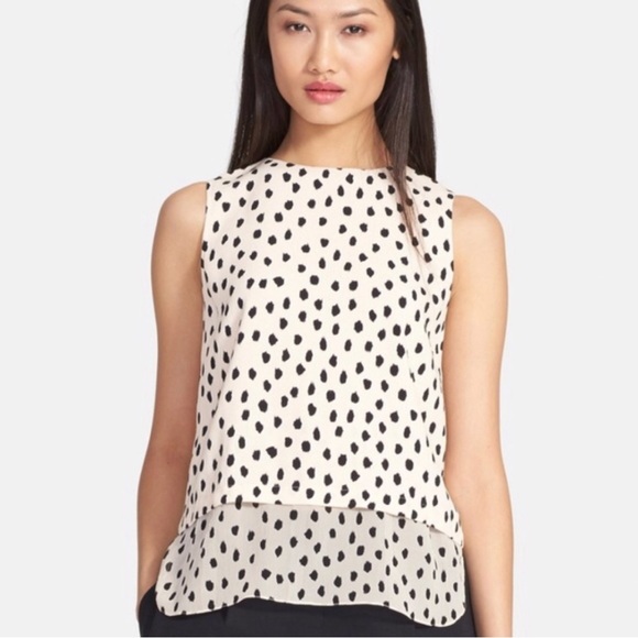 Kate Spade Leopard Polka Dots Sleeveless
Shell Blouse Female Size Small - Picture 1 of 8